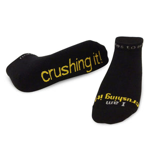 'I am crushing it' socks