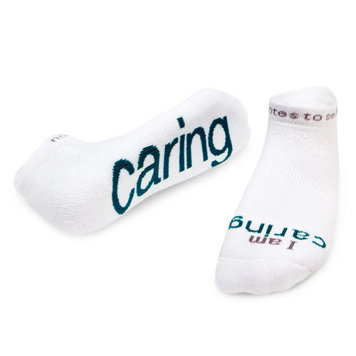 'I am caring'® white low-cut socks