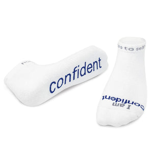 'I am confident'® white low-cut socks